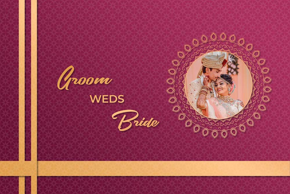 Wedding Album Cover Design PSD