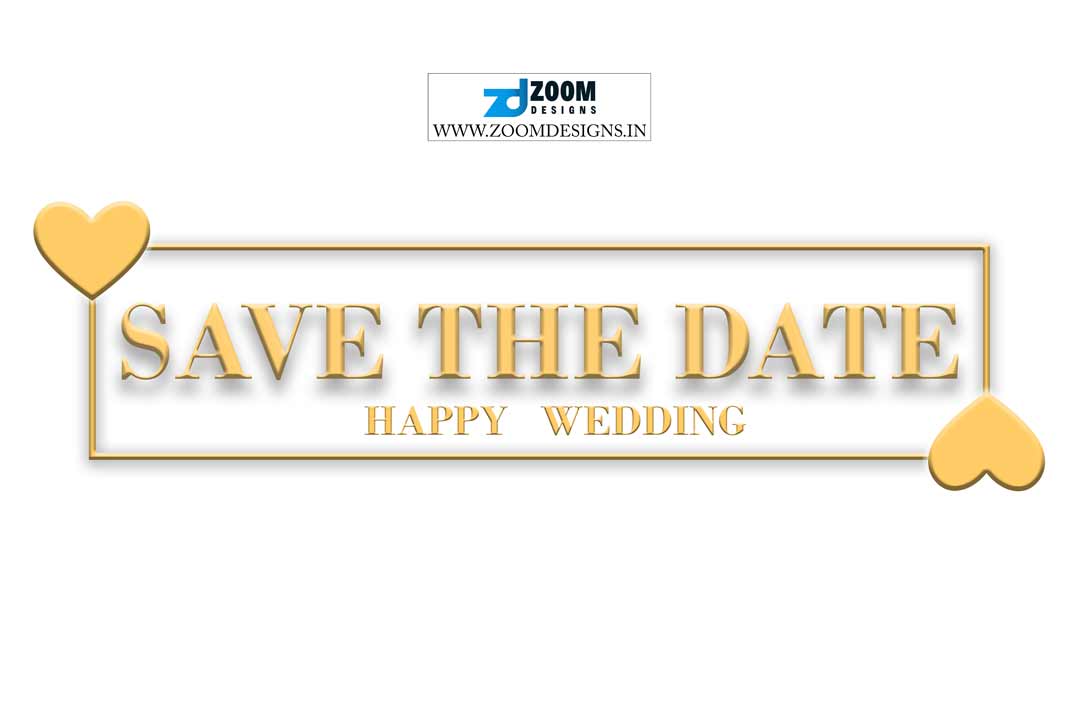 save the date template psd