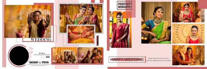 New 2022 Wedding PSD Templates | Wedding Album Design PSD Download 12X36