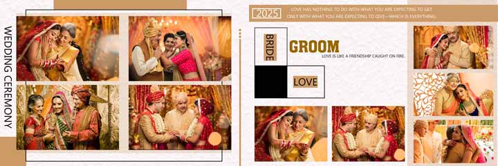 New 2022 Wedding PSD Templates | Wedding Album Design PSD Download 12X36