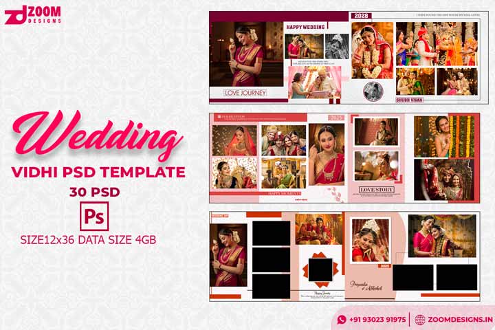 New 2022 Wedding PSD Templates | Wedding Album Design PSD Download 12X36