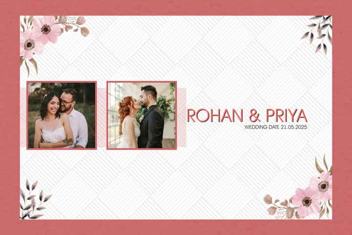 wedding album cover design template