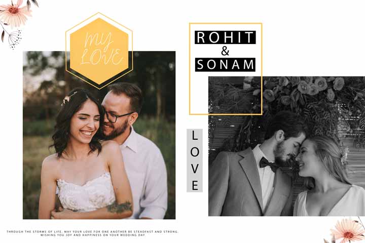 Creative wedding album cover Design