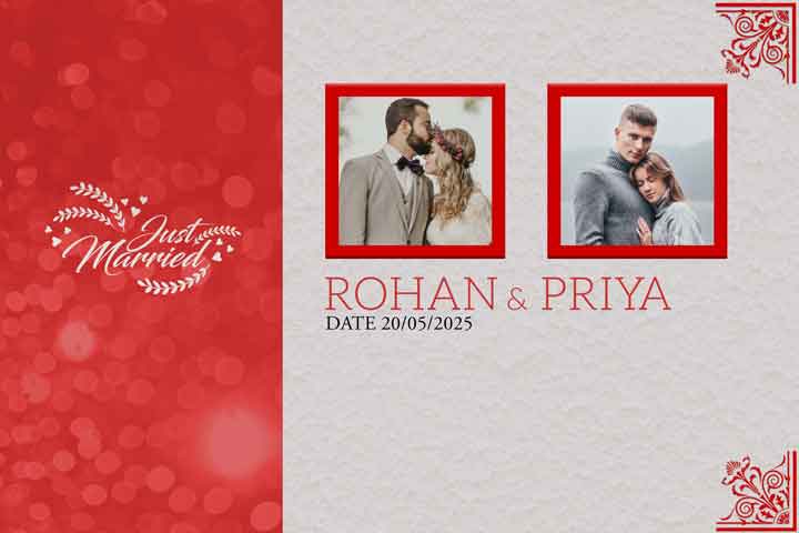 wedding album cover design template