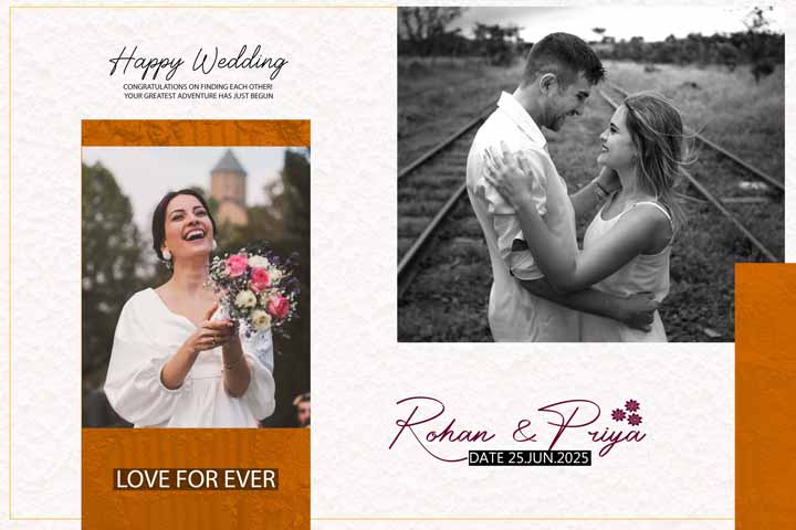 Creative wedding album cover Design