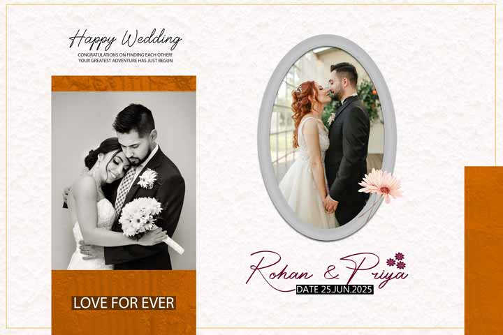 Creative wedding album cover Design