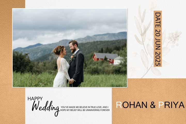 Wedding Album Cover Design Template