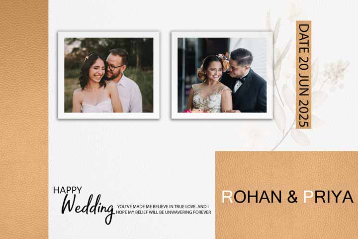 Wedding Album Cover Design Template