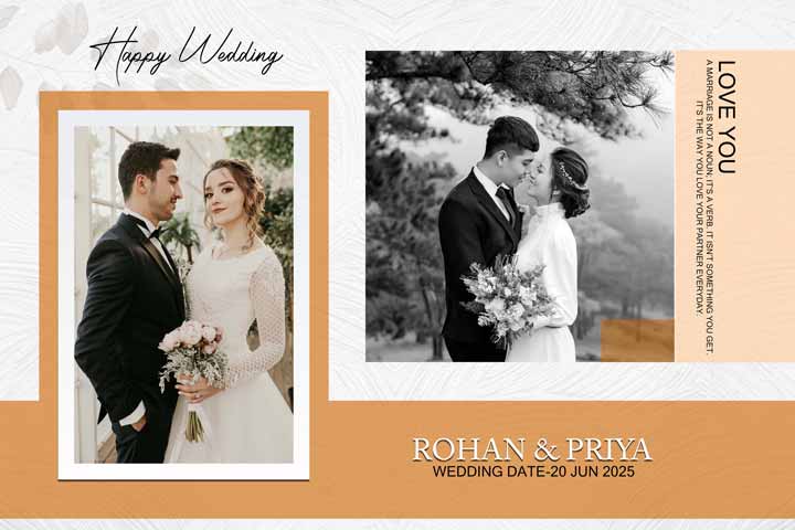 Wedding Album Cover Design Template