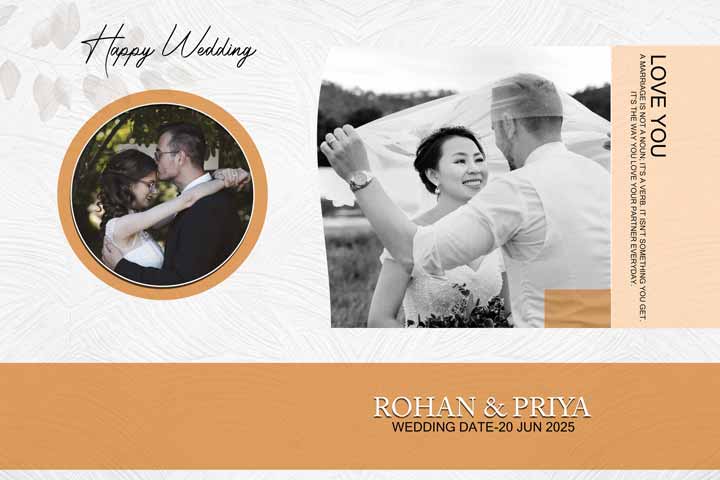 Wedding Album Cover Design Template