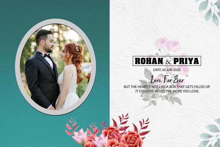 Indian Wedding Album Cover Design PSD Free Download