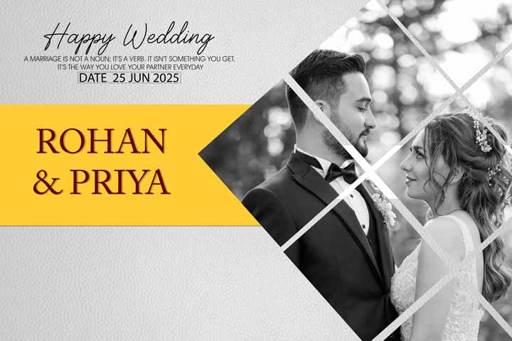 Indian Wedding Album Cover Design PSD Free Download