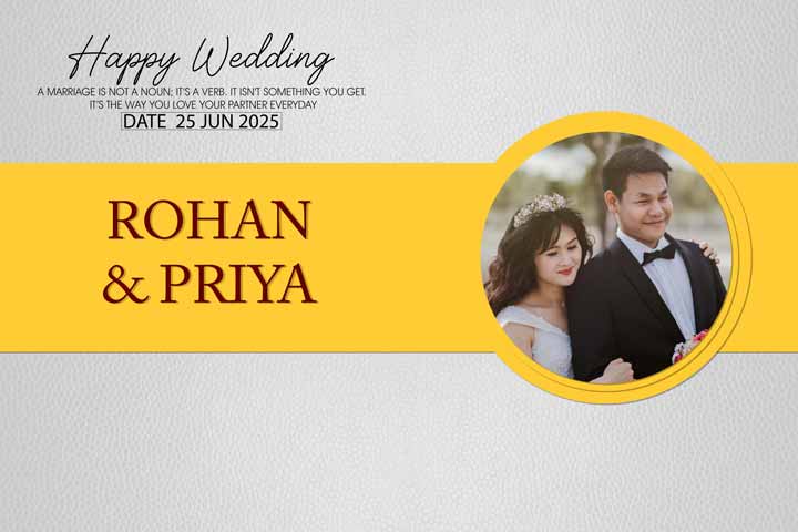 Indian Wedding Album Cover Design PSD Free Download