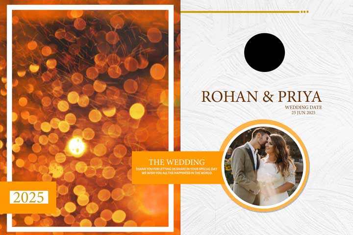 Indian Wedding Album Cover Design PSD Free Download