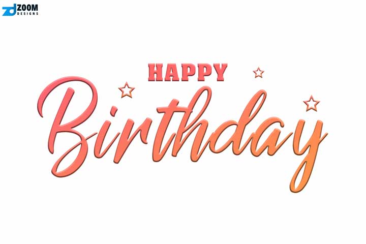 happy birthday font style text png