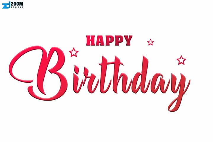 happy birthday font style text png