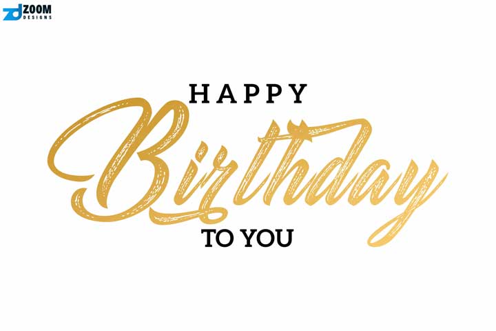 happy birthday font style text png