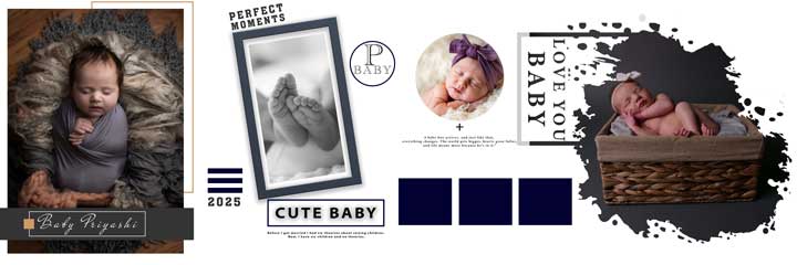 baby photo album psd