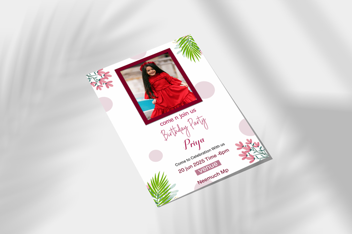 Birthday invitation PSD | Birthday Invitation Card PSD