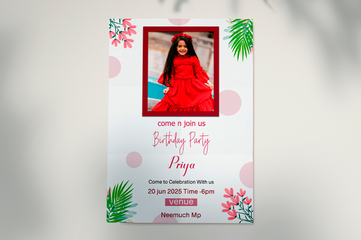 Birthday invitation PSD | Birthday Invitation Card PSD