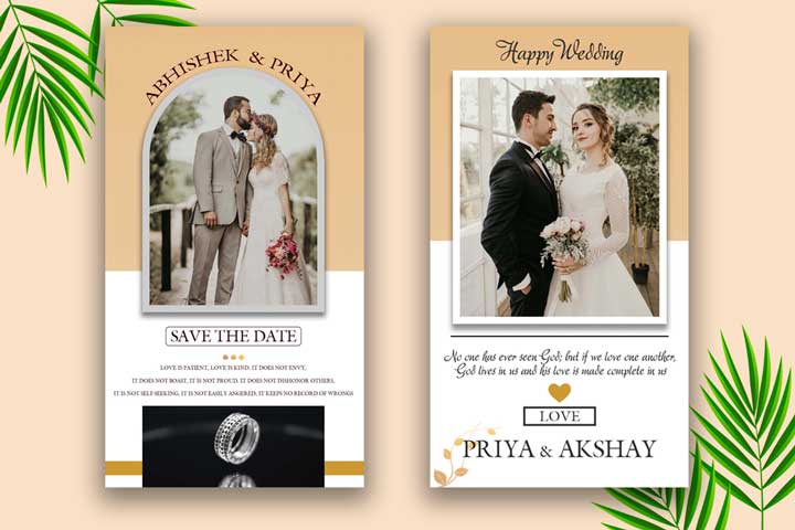 Wedding instagram stories template | Wedding Invitations