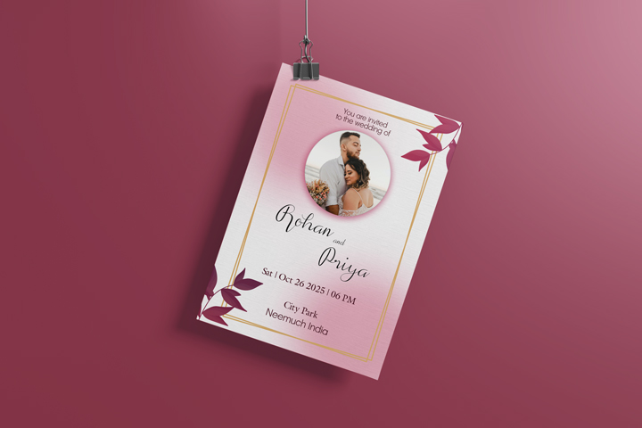 Indian wedding invitation