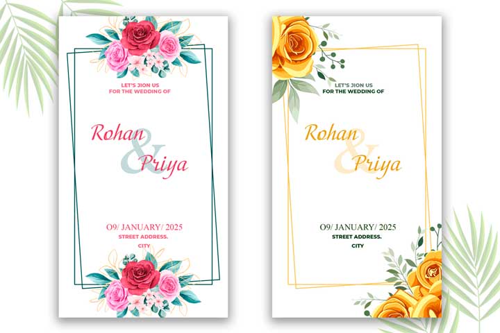 Wedding invitation templates