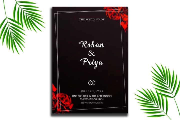 Wedding invitation template