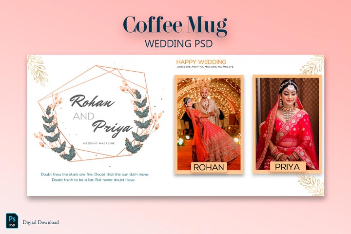 Mug Design Template Psd