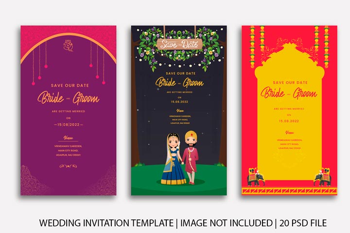 Wedding Invitation Card Template PSD | Wedding Invitation PSD Free Download