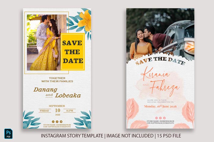 Wedding Instagram Story Template PSD | Wedding Story Template