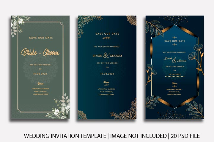 Wedding Invitation Card Template PSD | Wedding Invitation PSD Free Download