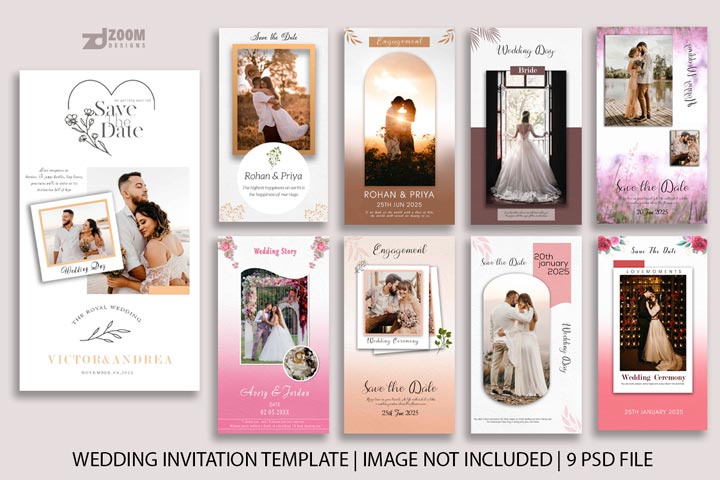 Wedding Instagram Story Template PSD | Instagram Story Template