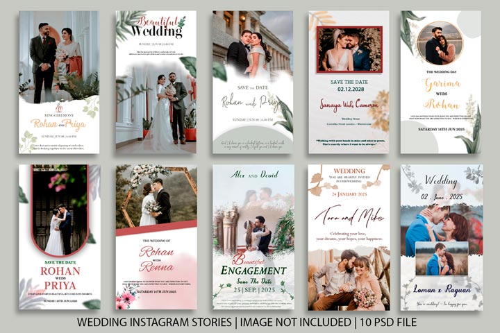 Wedding Instagram Story Template PSD | Instagram Story Template