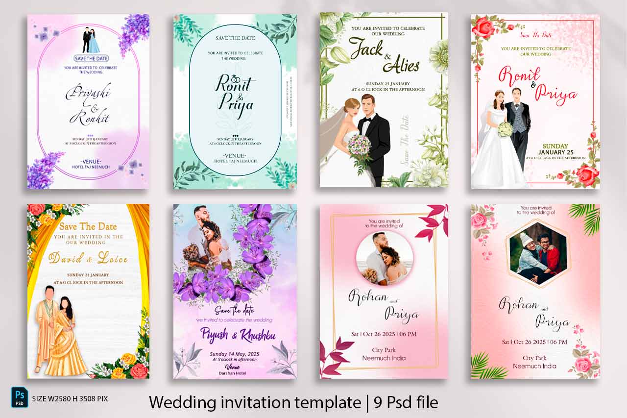 Wedding invitation card design