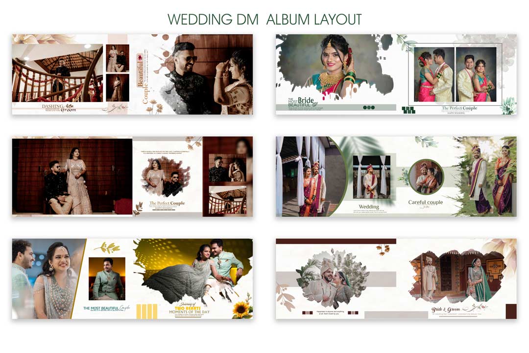 wedding album dm 12x36 psd templates