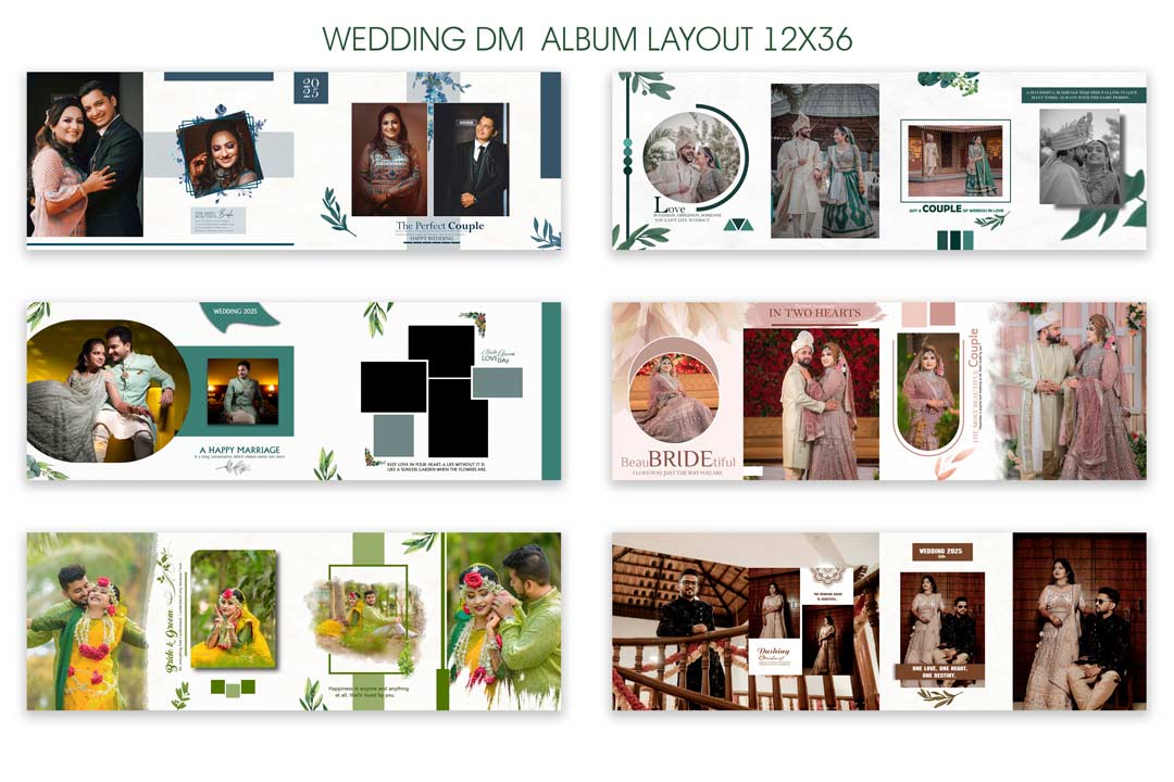 12×36 DM Album Design PSD Templates Free Download