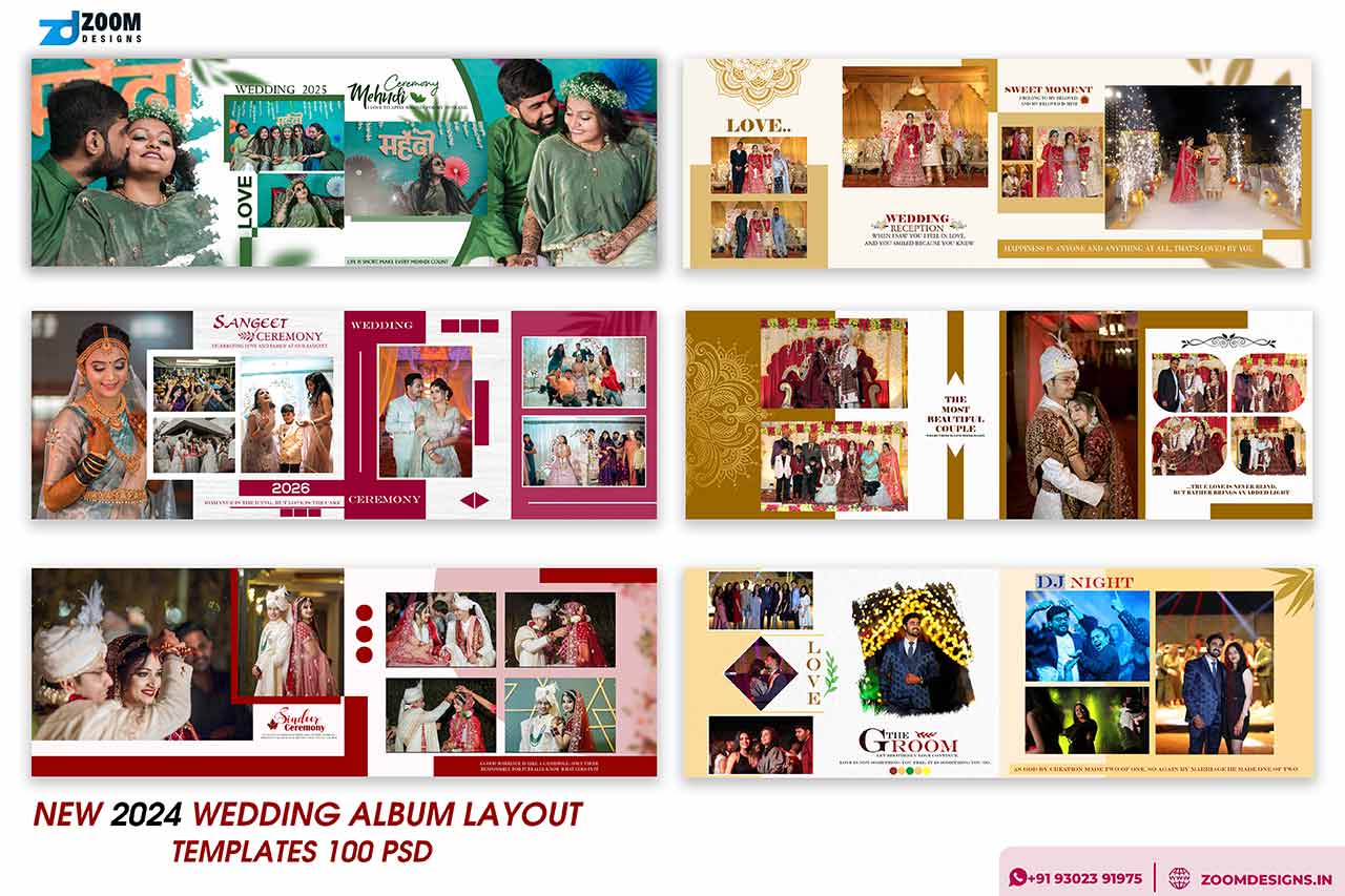 wedding album design psd