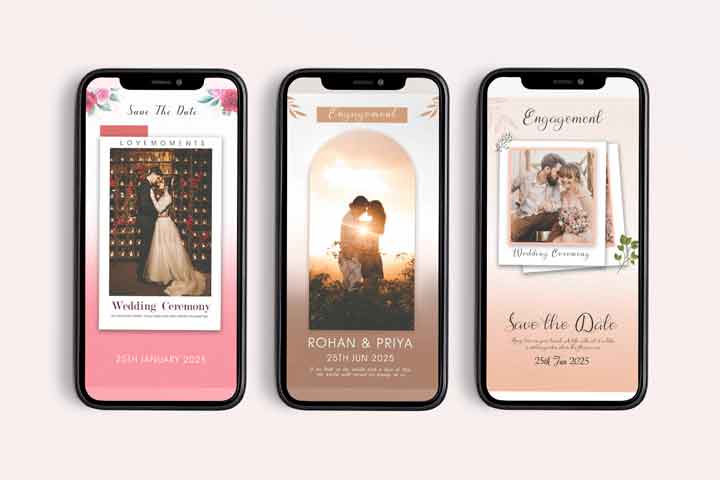 Wedding instagram story template aesthetic