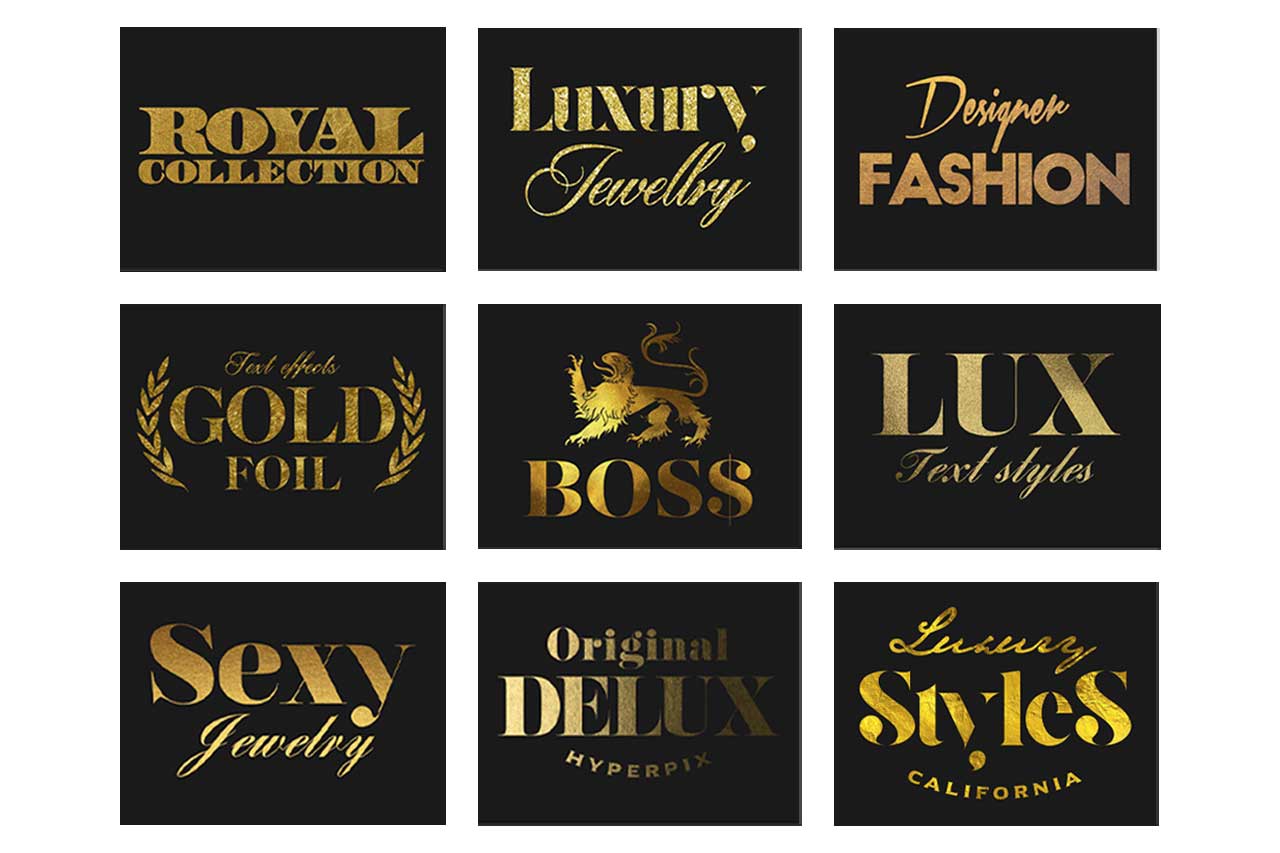 Gold Text Styles Psd Free Download.