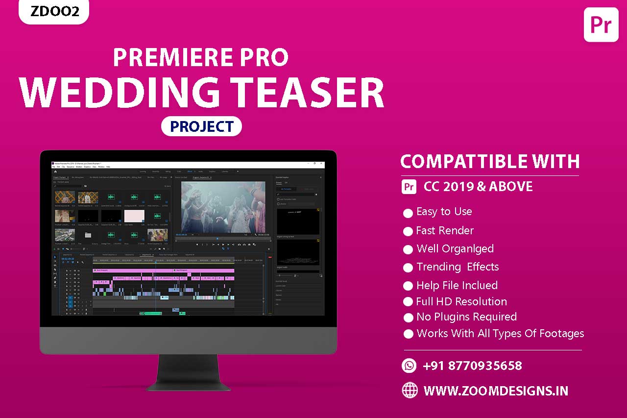 wedding teaser premiere pro project