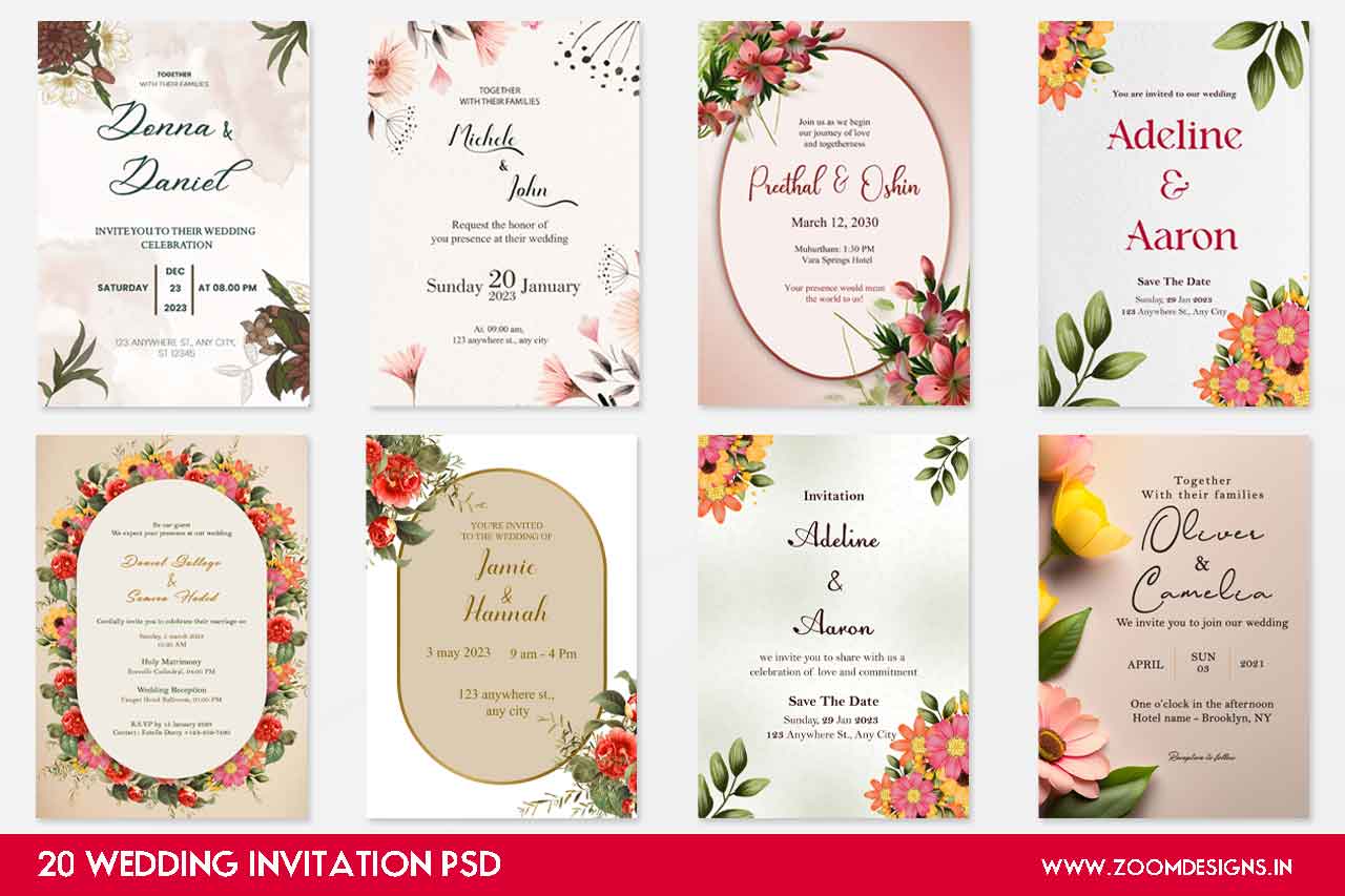 Invitation card design aesthetic