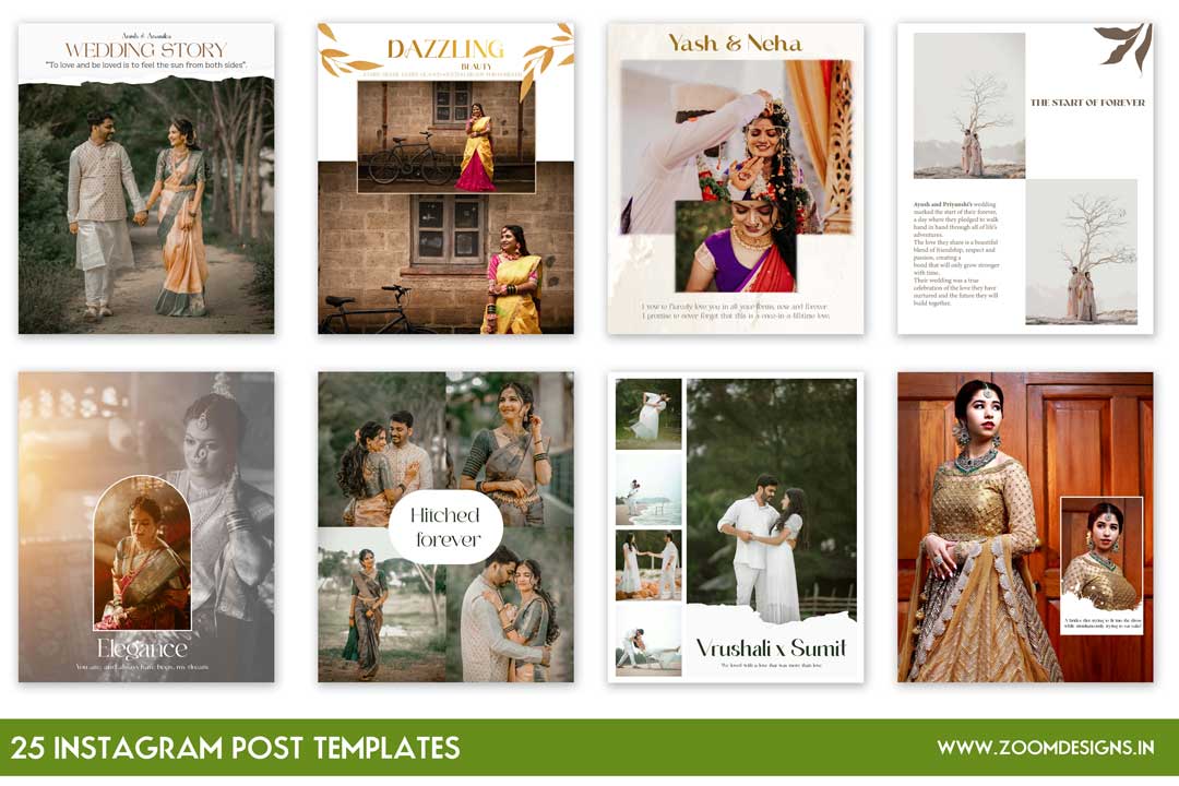 wedding instagram post template psd free download