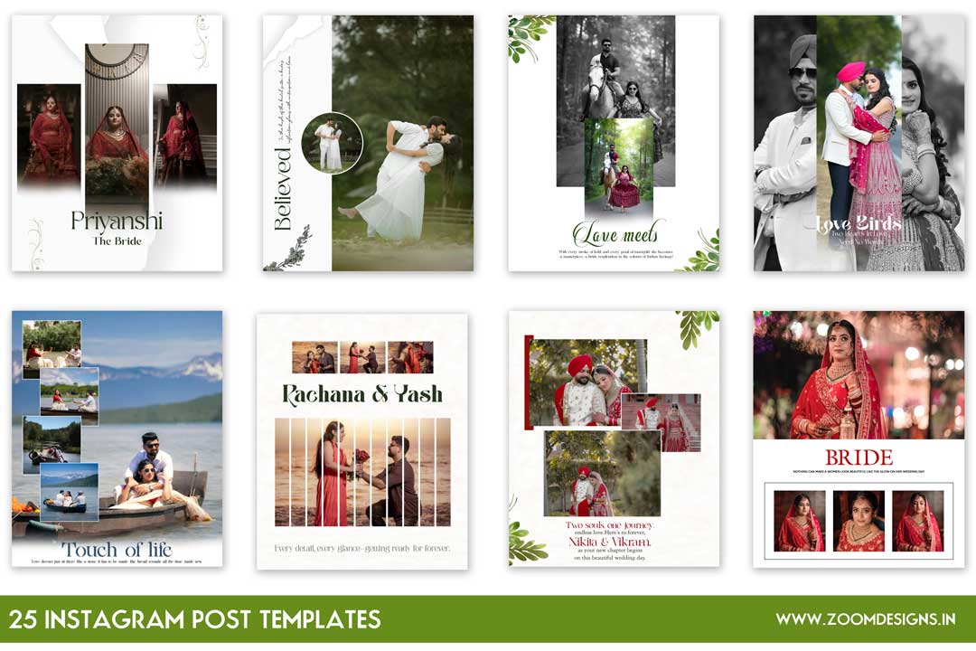 wedding instagram post template,