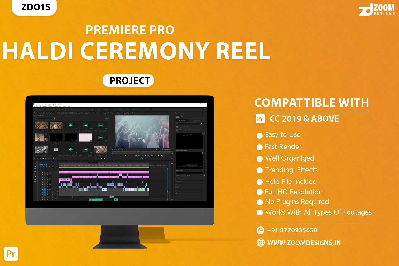 haldi ceremony reel project premiere pro