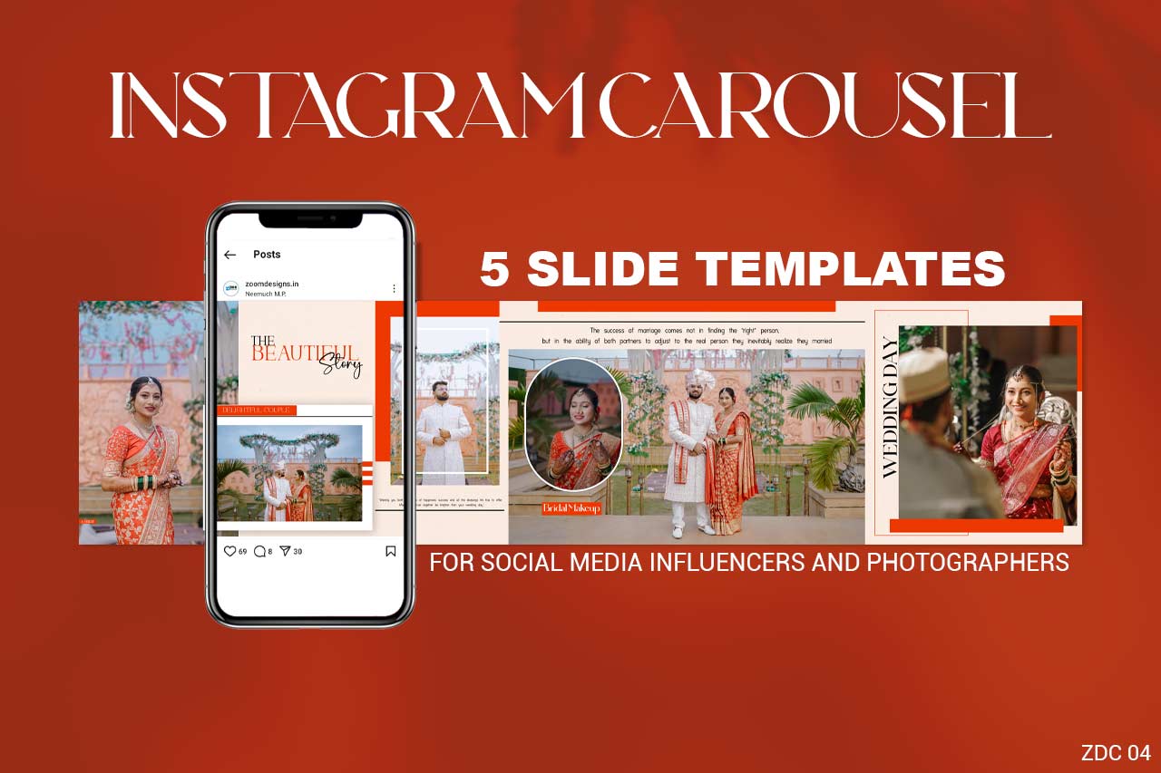 slide wedding carousel instagram psd templates,