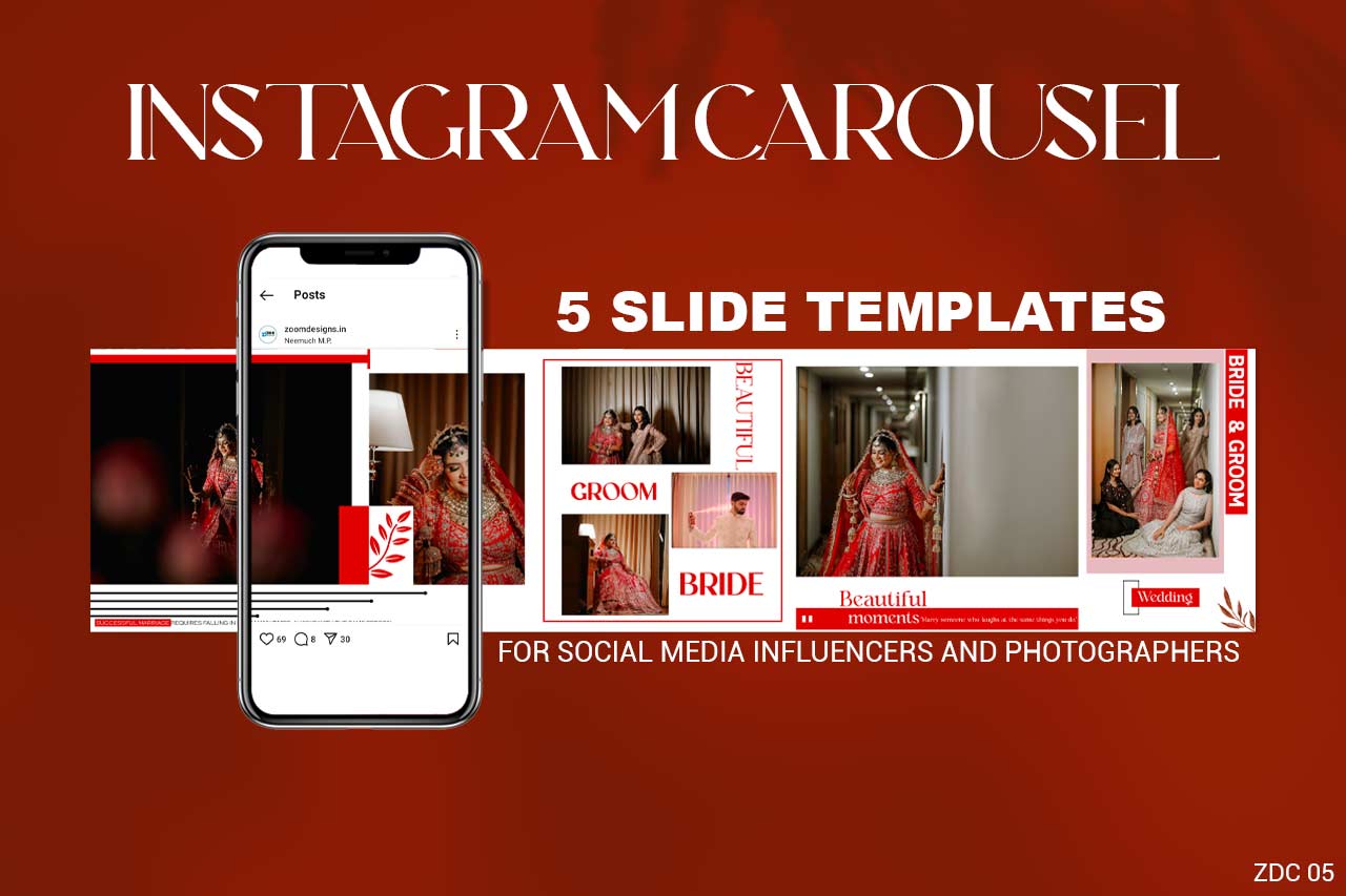slide wedding carousel instagram psd templates,