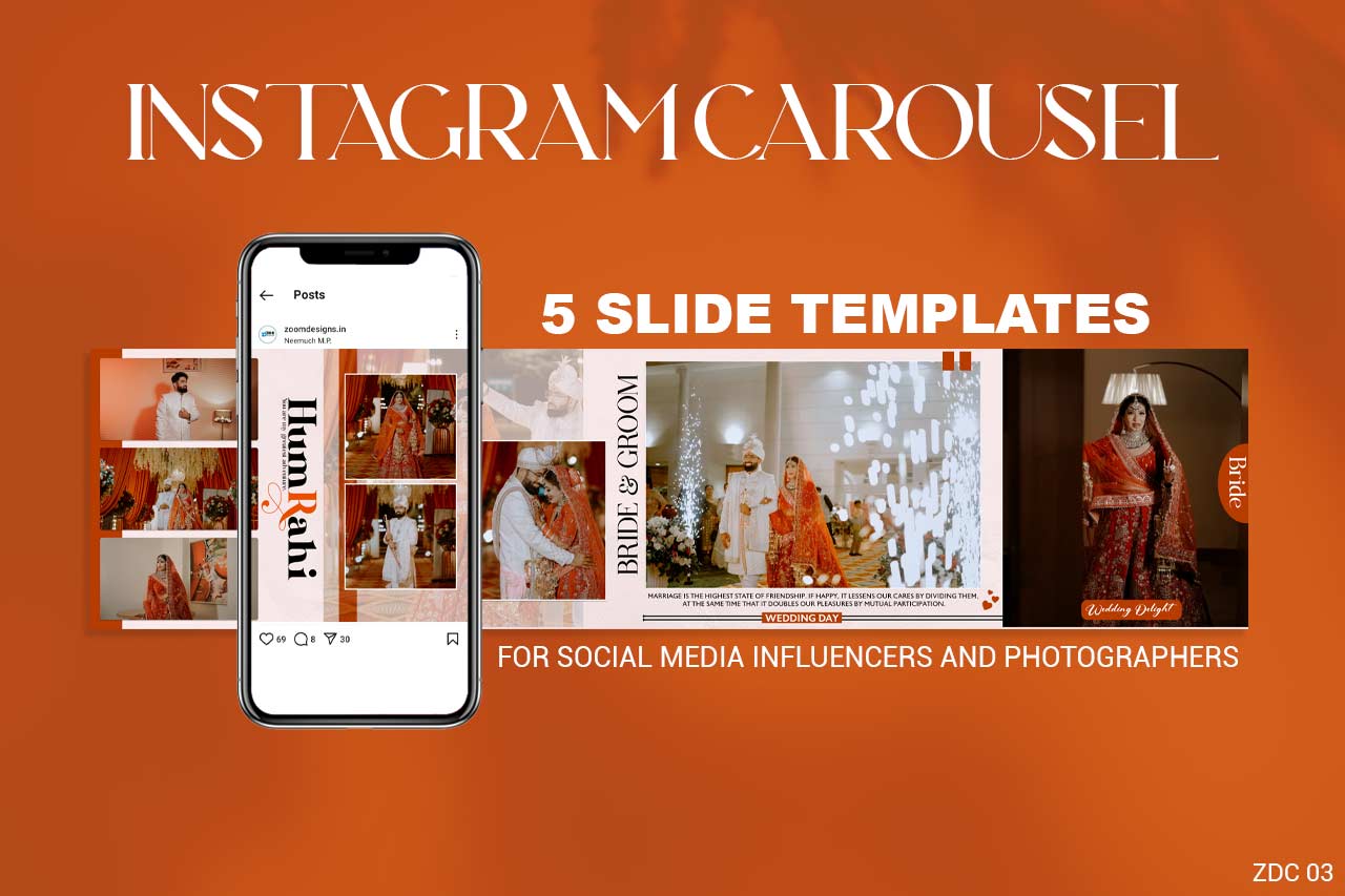 slide wedding carousel instagram psd templates,