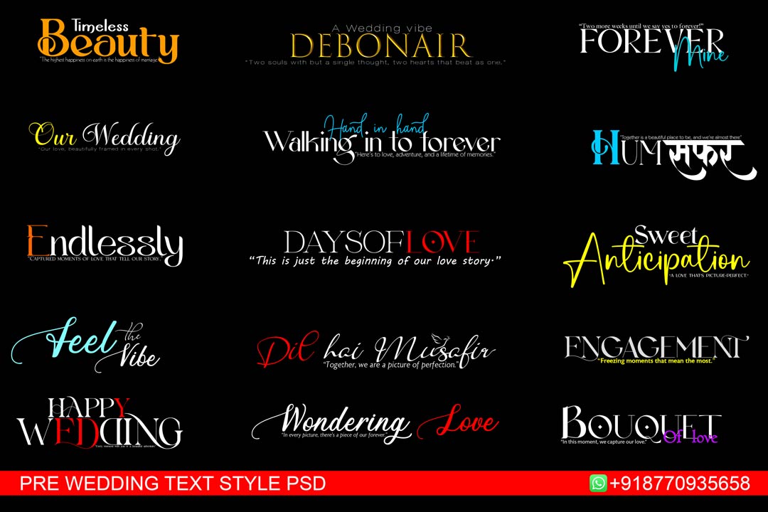 indian wedding text psd free download