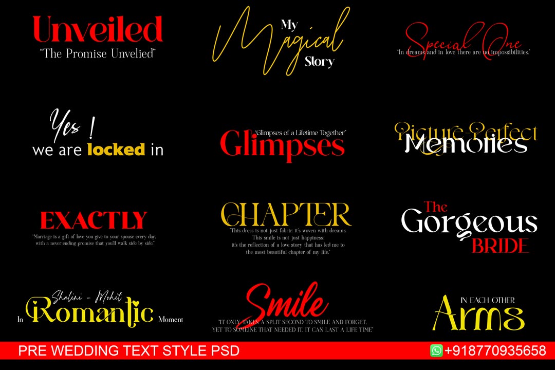 prewedding text